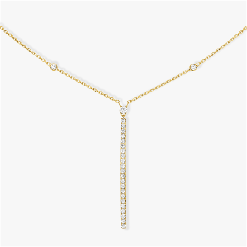 MESSIKA Gatsby Diamond Necklaces With Gold