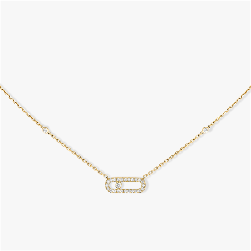 MESSIKA Move Uno diamond Necklaces inlay With Gold