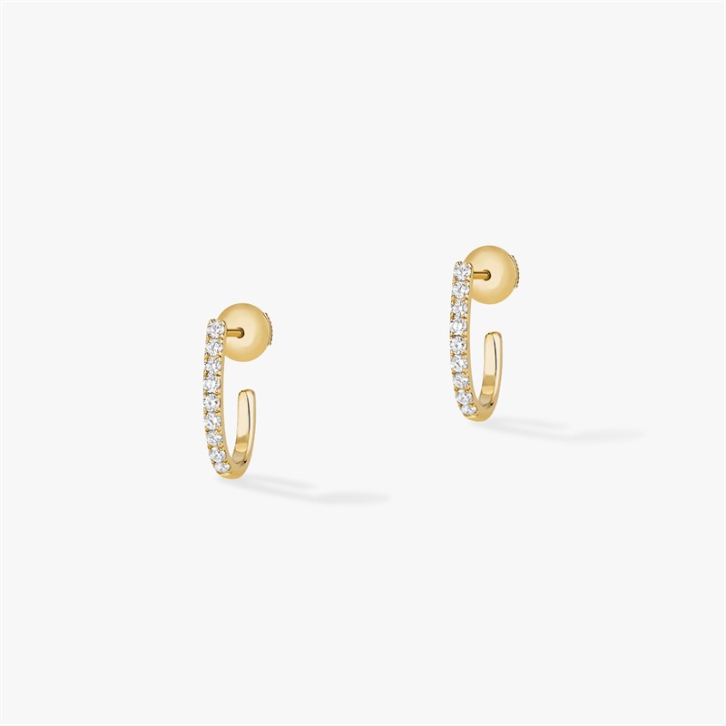 Messika Gatsby Circle Earrings With Gold