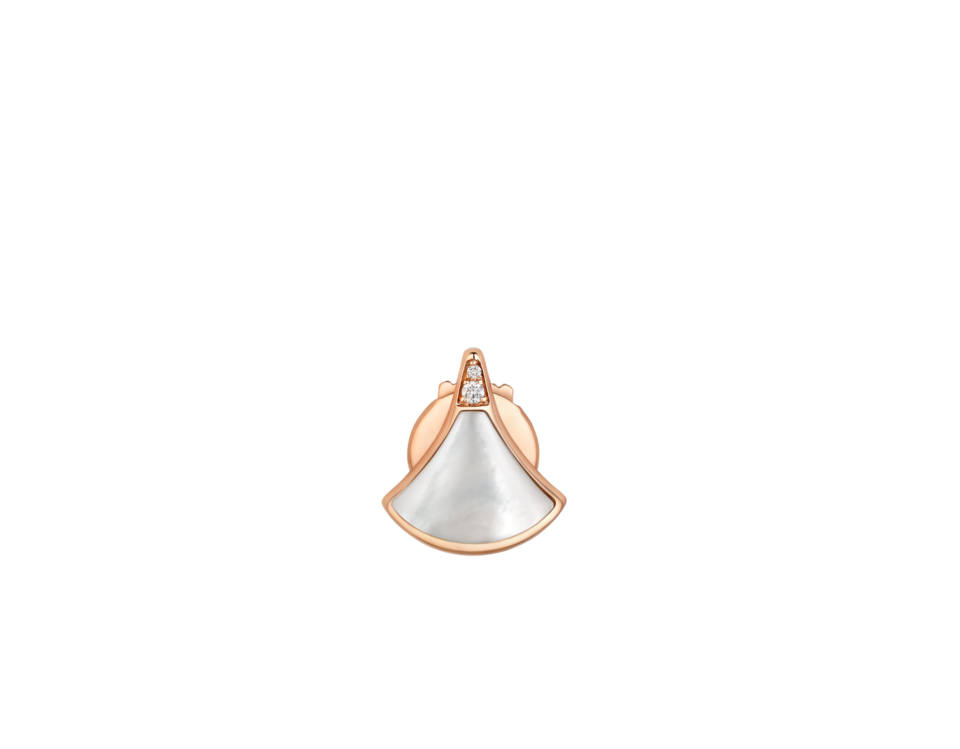 BVLGARI Divas' Dream series single-sided earrings with White