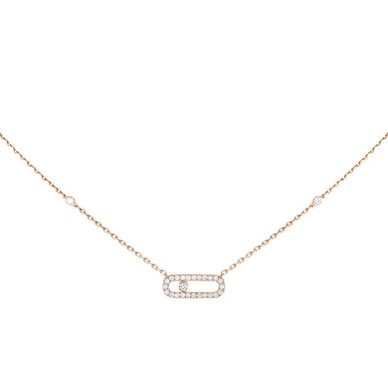MESSIKA Move Uno diamond Necklaces inlay With Rose Gold