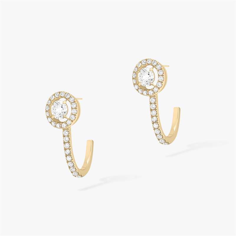 Messika Mini Round Diamond Earrings With Gold