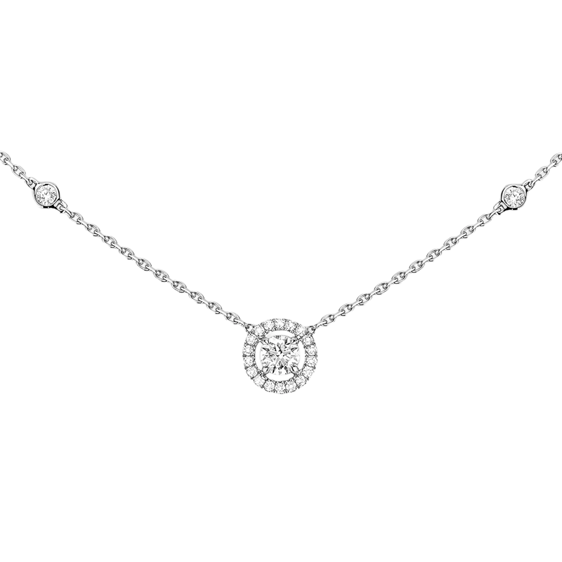 MESSIKA JOY Series Round Diamond Necklaces With 925 Sterling Silver