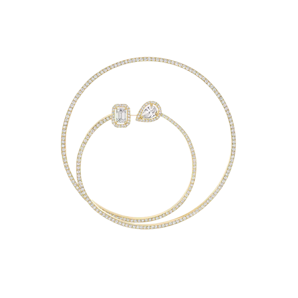 Messika Spiral earrings fully paved with diamonds With Gold