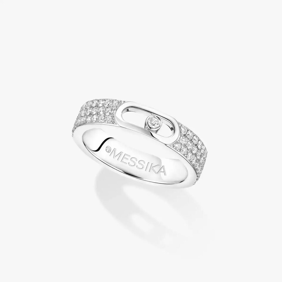 MESSIKA Move Joaillerie Diamond studded Wedding Rings With 925 Sterling Silver