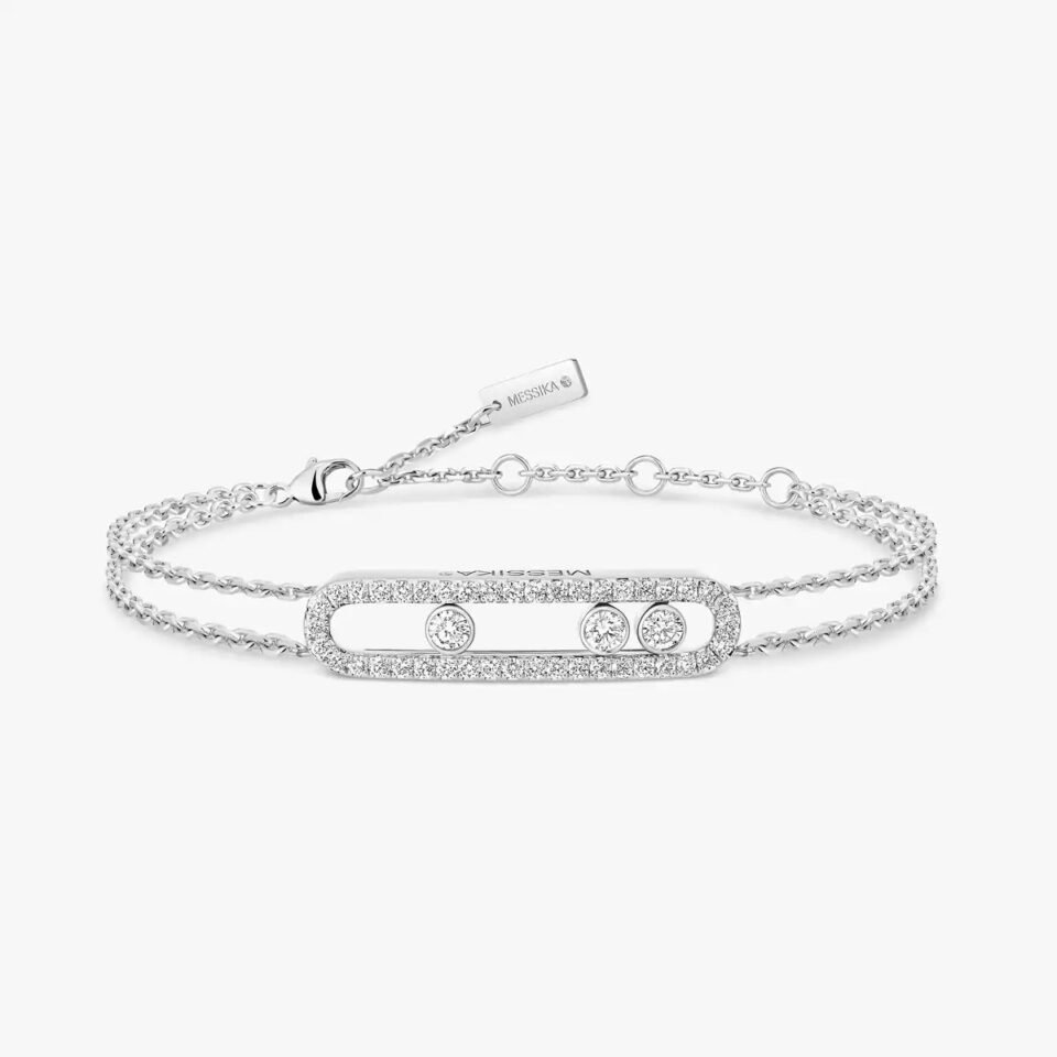 MESSIKA Move Classique Diamond Double Chain Bracelet With 925 Sterling Silver