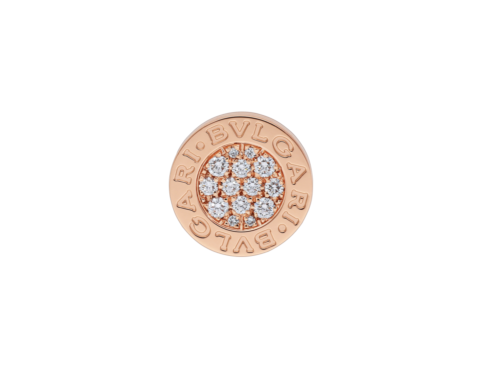 BVLGARI BVLGARI series earrings With Rose Gold fully diamonds