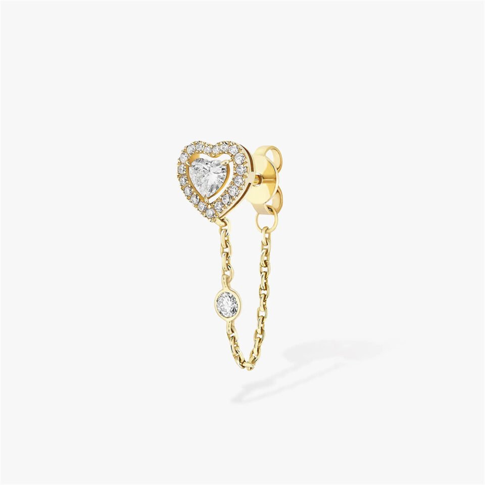 Messika JOY Heart-shaped Earrings With Gold